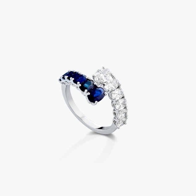 Anello Baci di Zaffiro